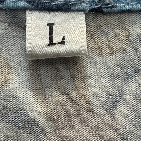 Boho Blue Multicolor Printed Long Sleeve Dress Size Large - Picture 3 of 5